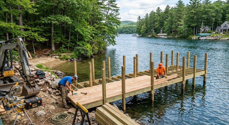 Pond Dock Installation in Olathe, KS