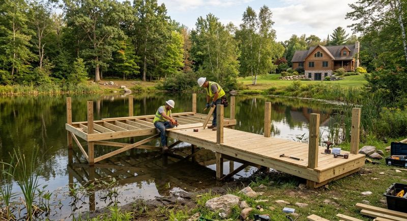 Wood Dock Installation in Alpharetta, GA